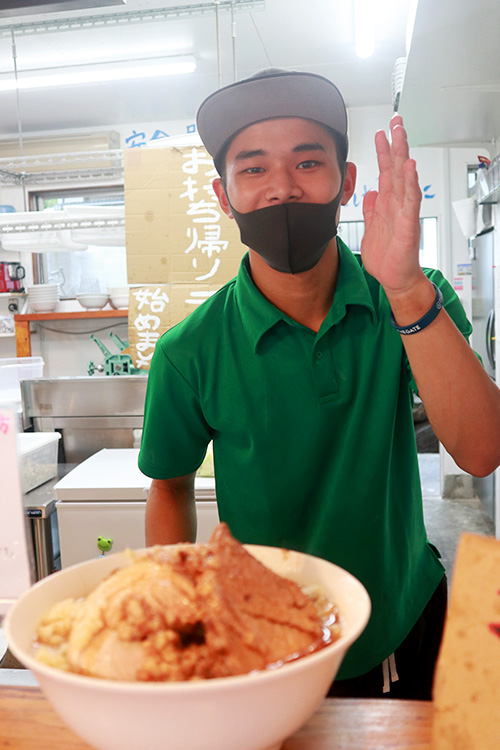 Ramen restaurant Yume Wo Katare Beppu manager, Ryoma Kamikubo.