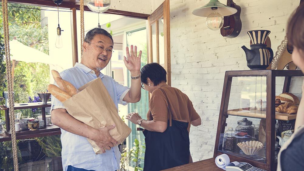 a man in a local store