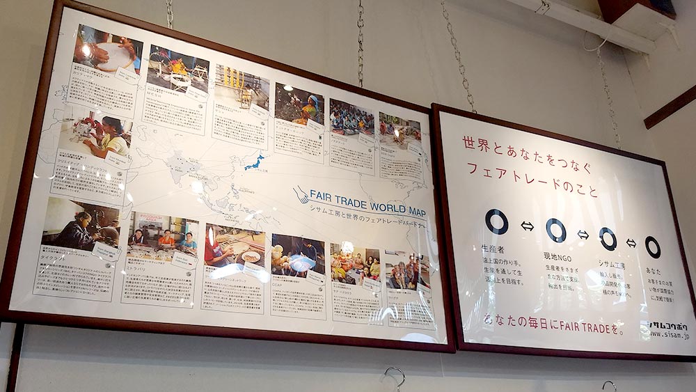 Fair Trade World Map at Sisam Workshop.