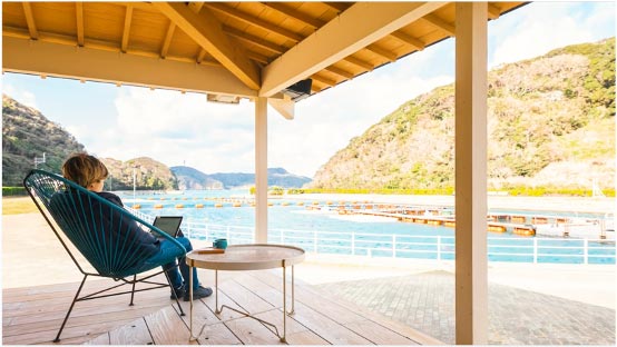 Workation at Iki City Dolphin Park.