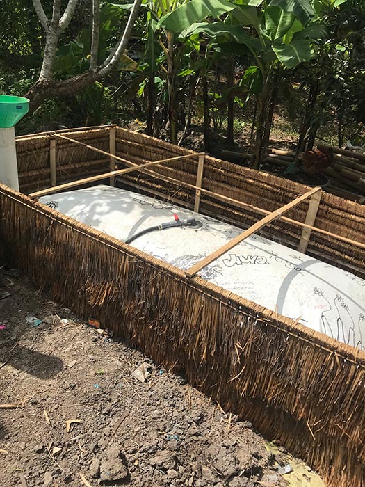 Su-re.co's biogas digester kit installed.