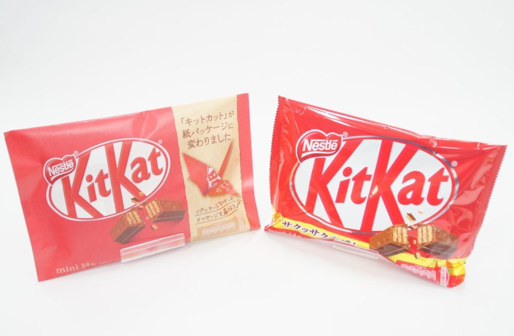 Nestle changed its Japan KitKat packaging from plastic to paper.