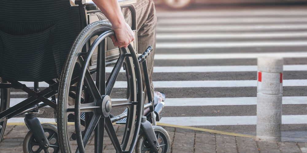 a person using a wheel chair