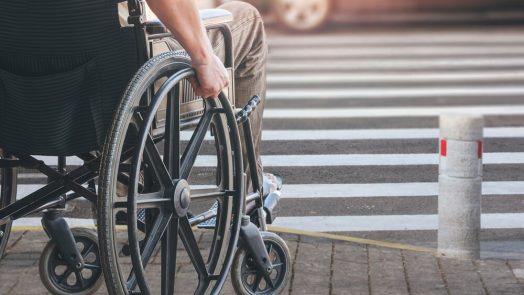a person using a wheel chair