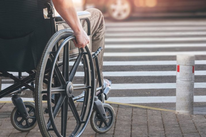 a person using a wheel chair