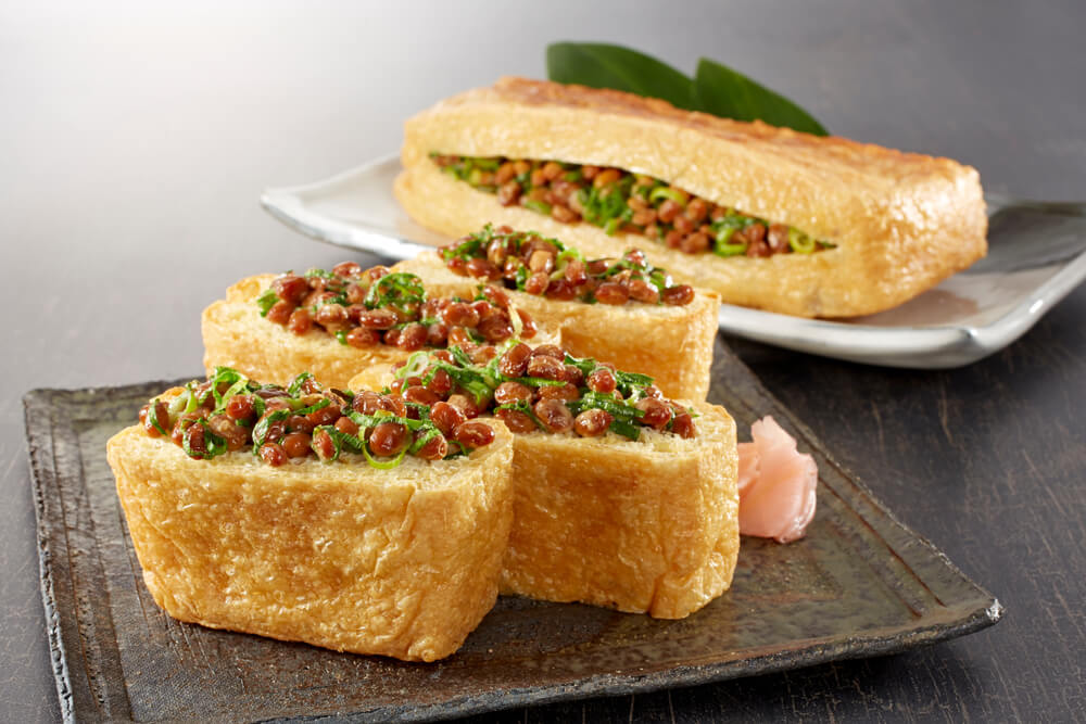 Abura age with fermented soybeans