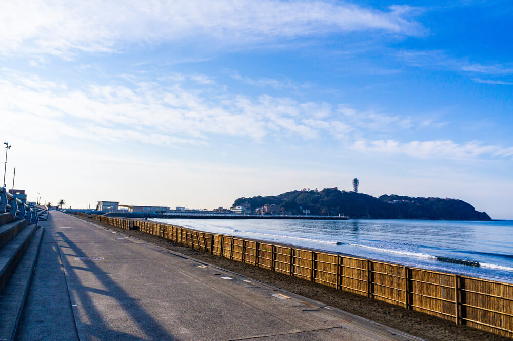 Shonan coast on Pacific Cycling Road